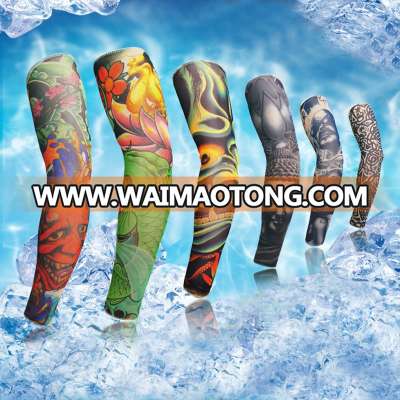 Wholesale hot sale new style outdoor sports compression cycling printed tattoo arm sleeves